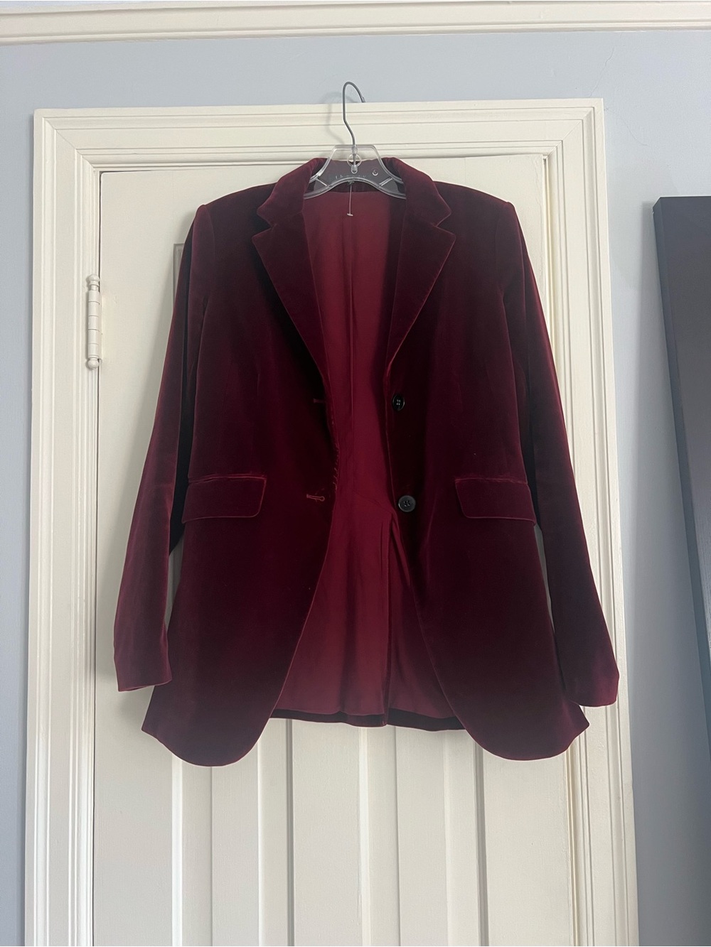 Theory Women's Velvet Blazer - Deep Wine